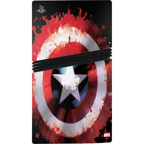 Marvel Captain America Star Shield PS5 Pro Disk Bundle  Skin
